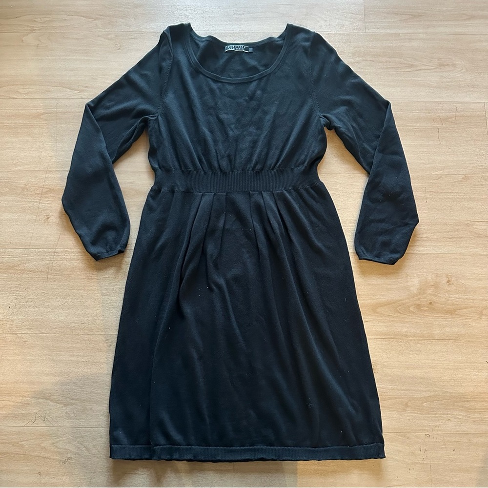 Peruvian Connection Pima Cotton Modal Long Sleeved Midi Minimalist Capsule Dress